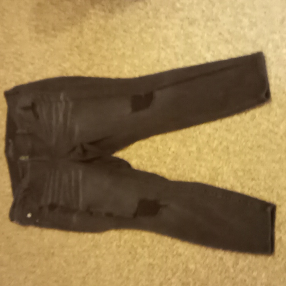 Torrid Premium Black Distressed Jeggings